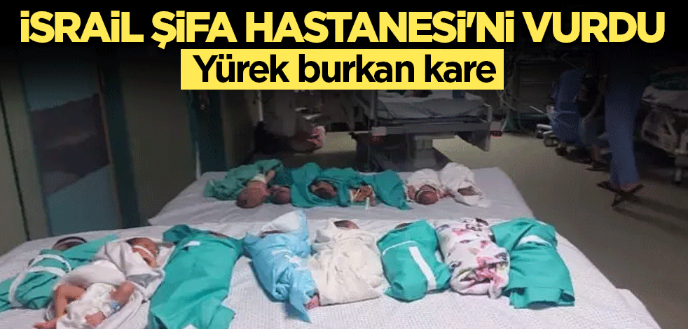 İsrail hastane vurdu! Çekilen fotoğraf yürekleri dağladı