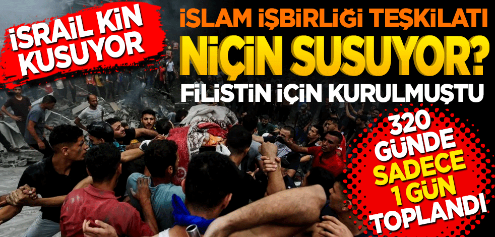 İsrail kin kusuyor İİT susuyor! Filistin için kurulmuştu ama 320 günde sadece bir kez toplandı