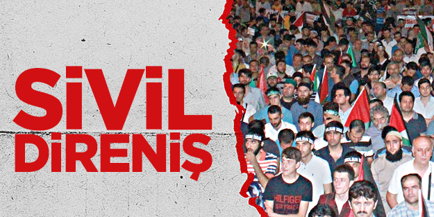 İsrail konsolosluğu önünde sivil direniş