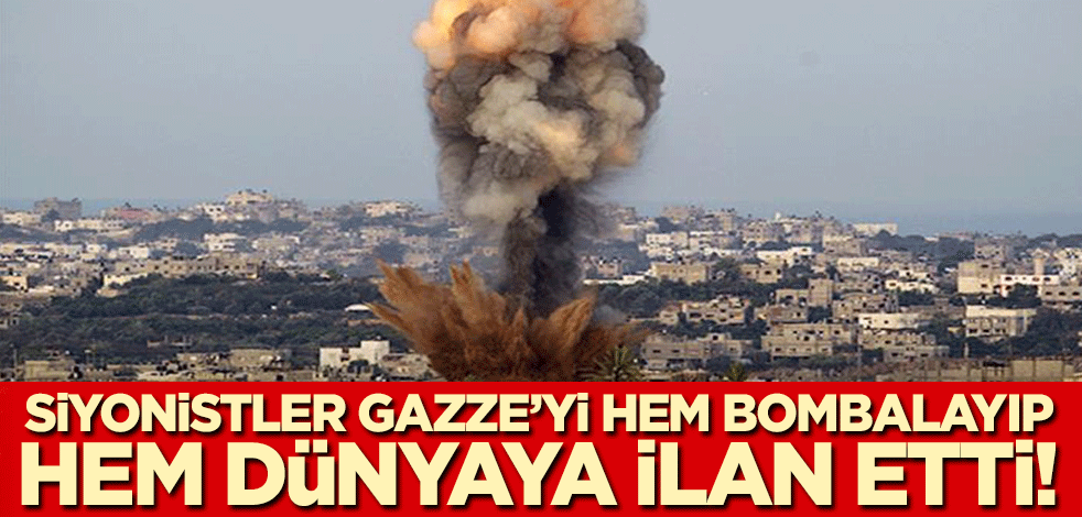 İsrail ordusu açıkladı! Siyonistlerden Gazze'ye hava saldırısı!