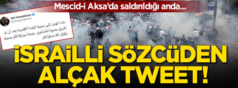 İsrail sözcüsünden alçak tweet!