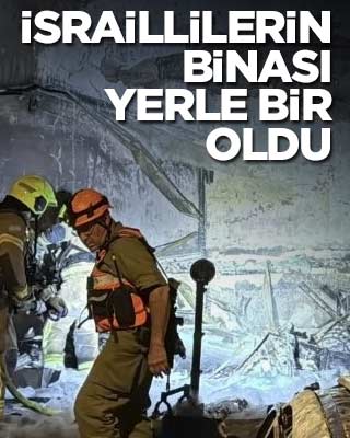 İsrail'deki bina yerle bir oldu