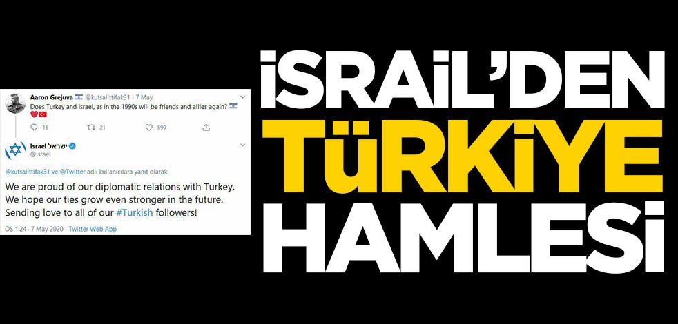 İsrail'den Türkiye hamlesi!