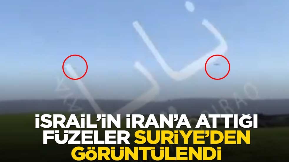 İsrail'in İran'a attığı füzeler Suriye'den görüntülendi