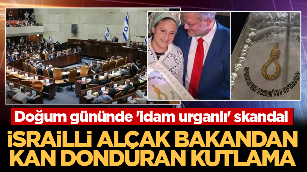 İsrailli alçak bakandan kan donduran kutlama: Doğum gününde 'idam urganlı' skandal