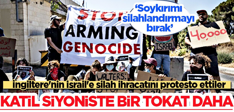 Soykırım sürüyor! İsrailli ve yabancı aktivistler İngiltere'yi protesto etti: Milyar dolarlık silah satışına onay