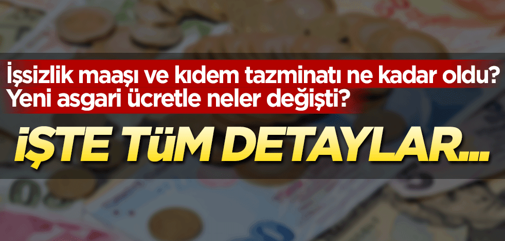 İşsizlik maaşı ve kıdem tazminatı ne kadar oldu? Yeni asgari ücretle neler değişti? İşte detaylar
