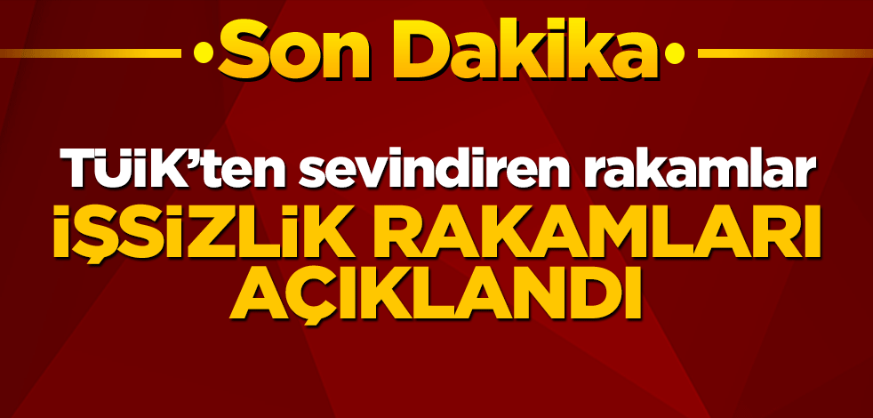 İşsizlik rakamları açıklandı