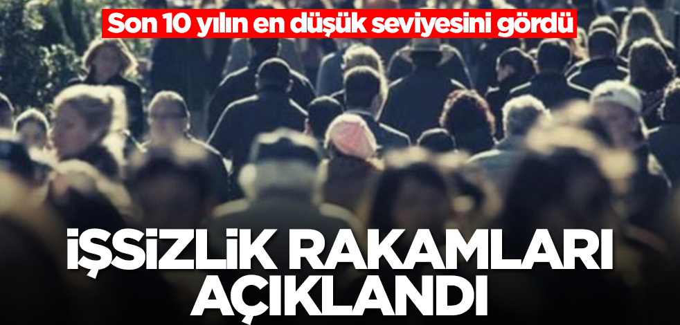 İşsizlik rakamları açıklandı! Son 10 yılın en düşük seviyesini gördü
