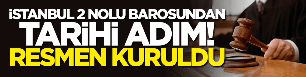 İstanbul 2 No'lu Barosundan tarihi adım! Resmen kuruldu