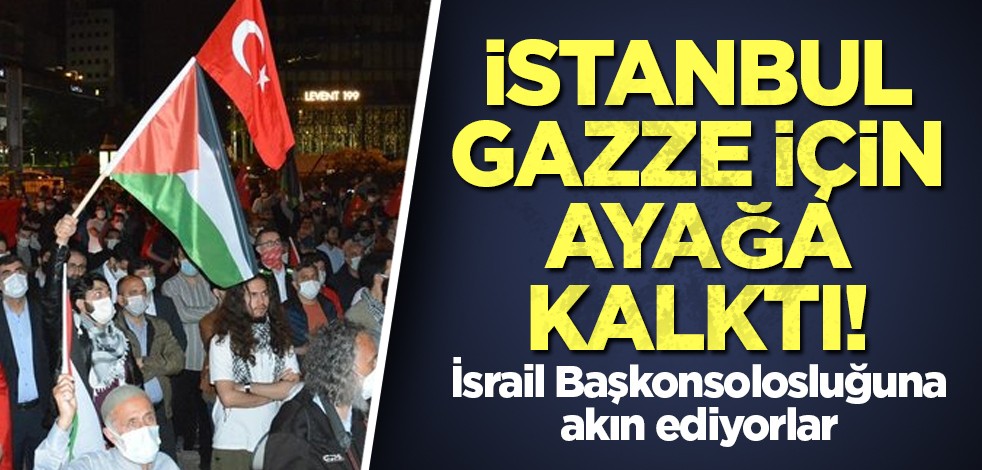 İstanbul Gazze için ayağa kalktı! İsrail Başkonsolosluğuna akın ediyorlar