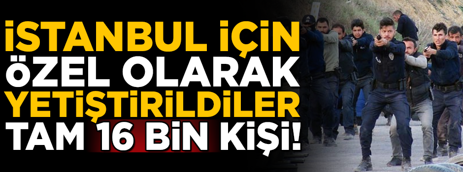 İstanbul için özel olarak yetiştirildiler! Tam 16 bin kişi