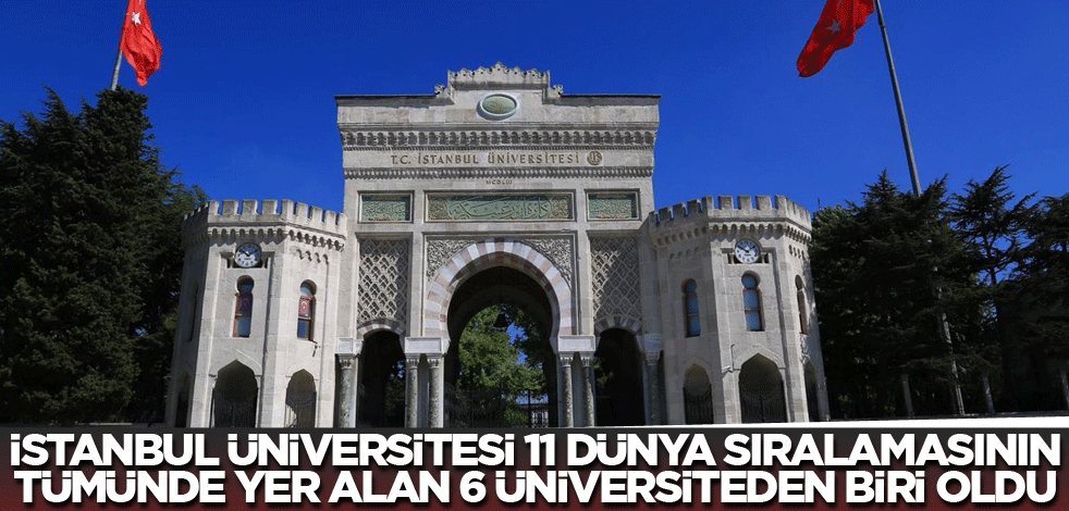 İstanbul Üniversitesi 11 dünya sıralamasının tümünde yer alan 6 üniversiteden biri oldu