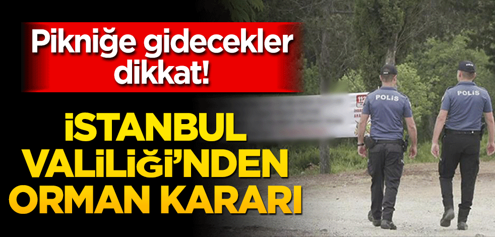 İstanbul Valiliği’nden orman kararı