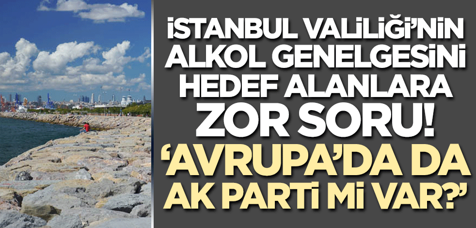 İstanbul Valiliği'nin alkol genelgesini hedef alanlara zor soru: Avrupa'da da AK Parti mi var?