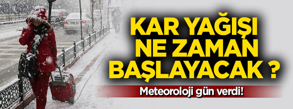 İstanbul'a kar cumartesi geliyor