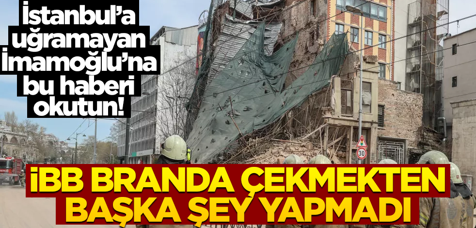 İstanbul'a uğramayan İmamoğlu iyi okusun! İBB'ye tepki: Branda çekmekten başka bir şey yapmadılar