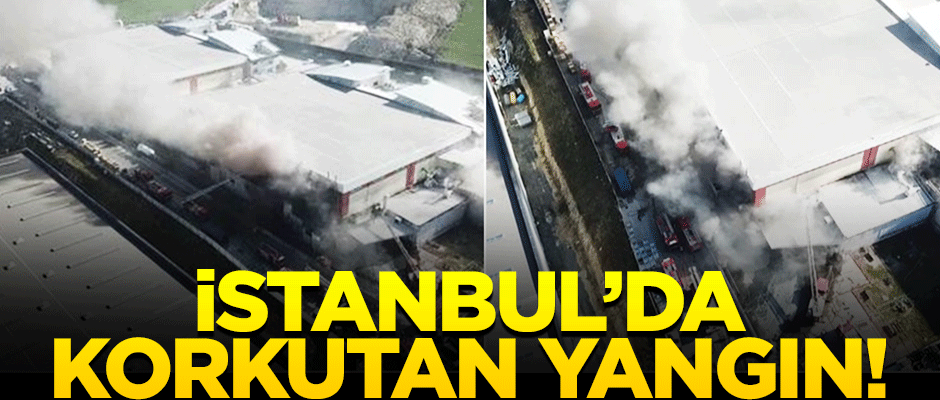 İstanbul'da 3 katlı fabrikada yangın çıktı
