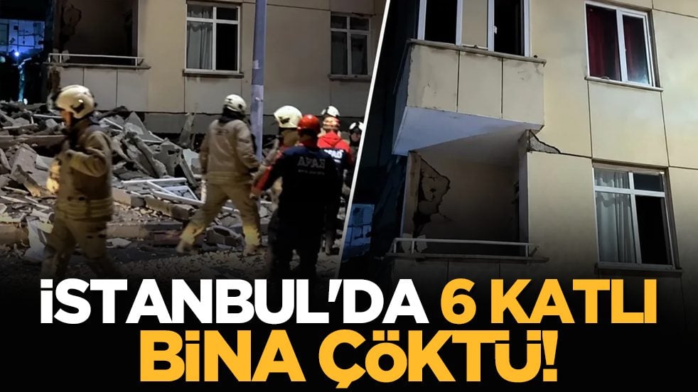 İstanbul'da 6 katlı bina çöktü!