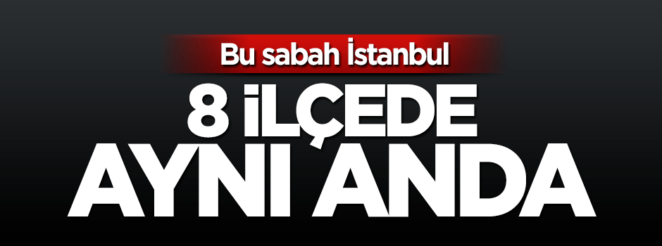 İstanbul'da 8 ilçede PKK'ya operasyon