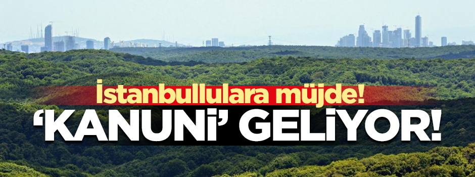 İstanbul'da 8 milyon metrekarelik "Kanuni Kent Ormanı" yapılıyor