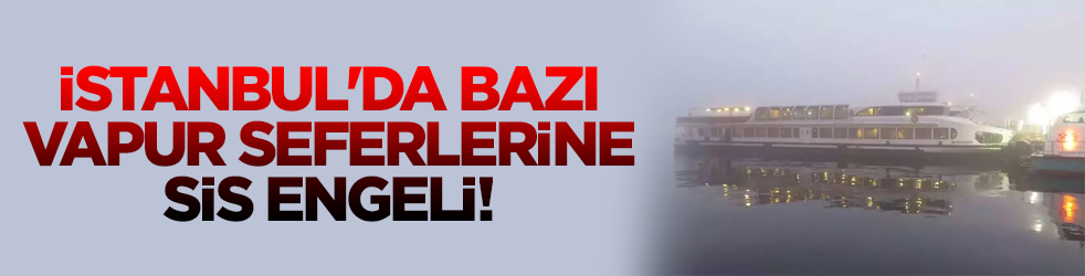 İstanbul'da bazı vapur seferlerine sis engeli!