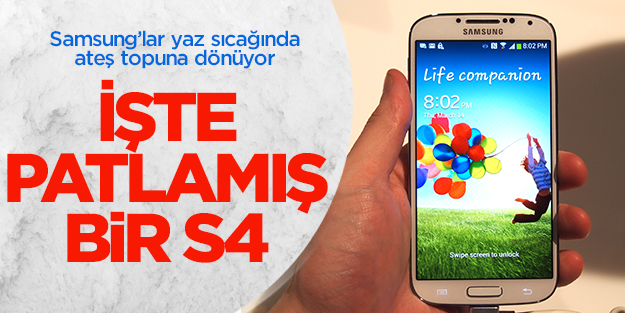 İstanbul'da bir evde Galaxy S4 patladı