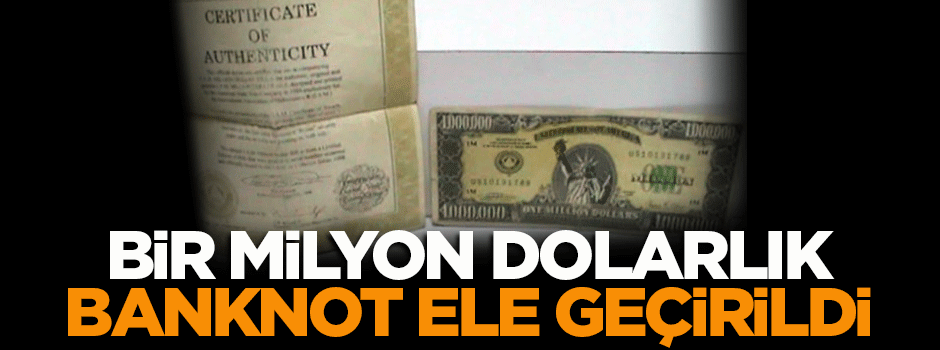 İstanbul'da bir milyon dolarlık banknot ele geçirildi