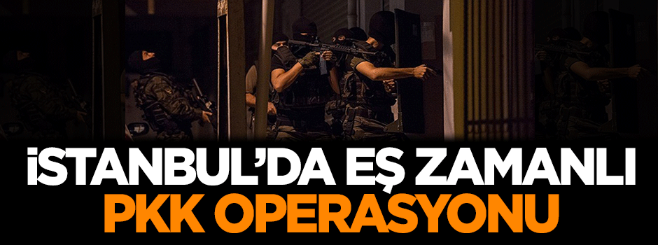 İstanbul'da eş zamanlı PKK operasyonu