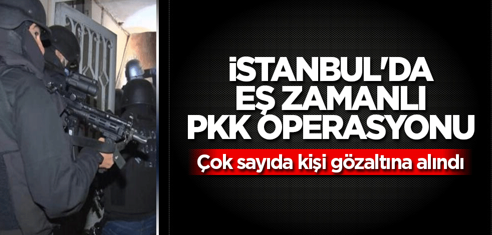 İstanbul'da eş zamanlı PKK operasyonu
