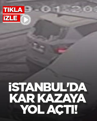 İstanbul'da kar kazaya yol açtı!