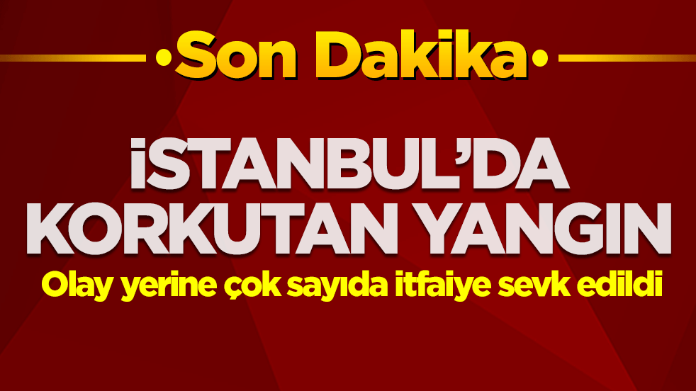 İstanbul'da korkutan yangın! Olay yerine çok sayıda itfaiye sevk edildi