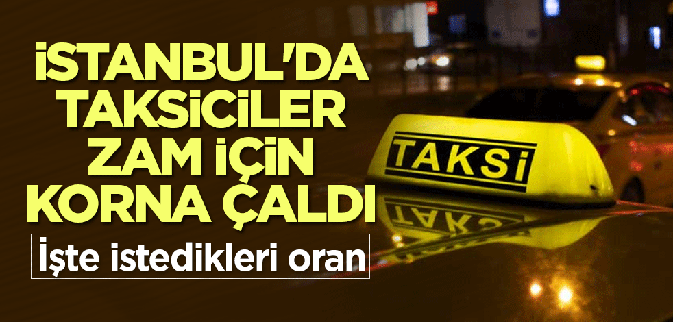 İstanbul'da taksiciler yüzde 100 zam için korna çaldı