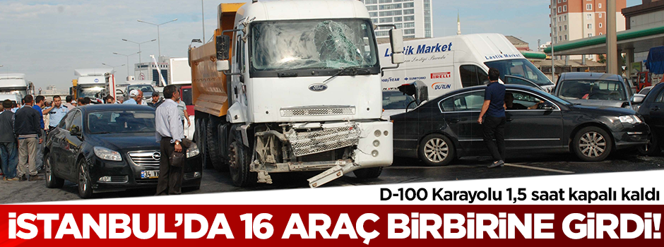 İstanbul'da zincirleme trafik kazası: 3 yaralı