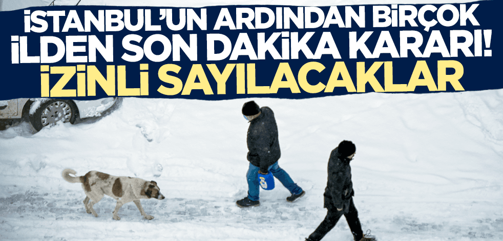 İstanbul'un ardından çok sayıda ilden son dakika kararı: İzinli sayılacaklar
