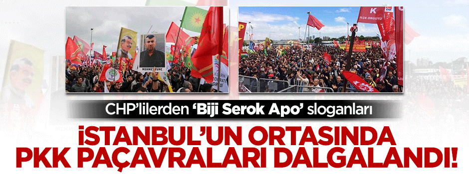 İstanbul'un ortasında PKK paçavraları dalgalandı!