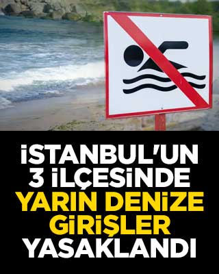 İstanbul'un 3 ilçesinde yarın denize girişler yasaklandı