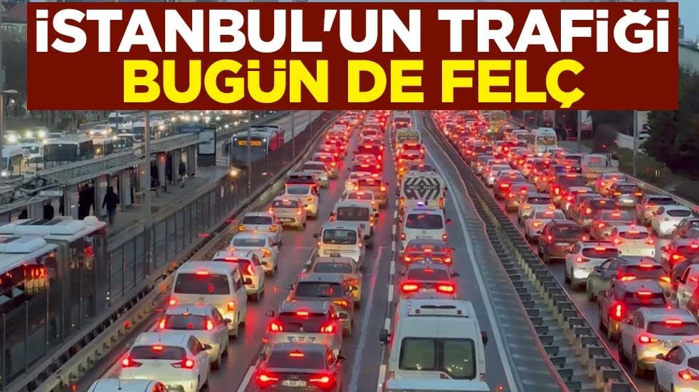 İstanbul'un trafiği bugün de felç