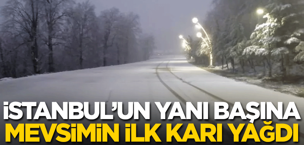 İstanbul'un yanı başında kar yağışı