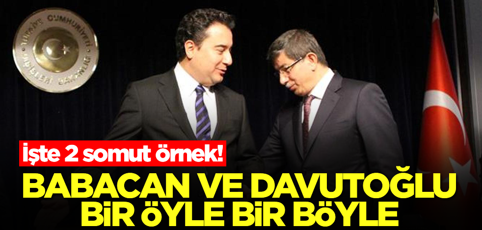 İşte 2 somut örnek! Babacan ve Davutoğlu bir öyle bir böyle