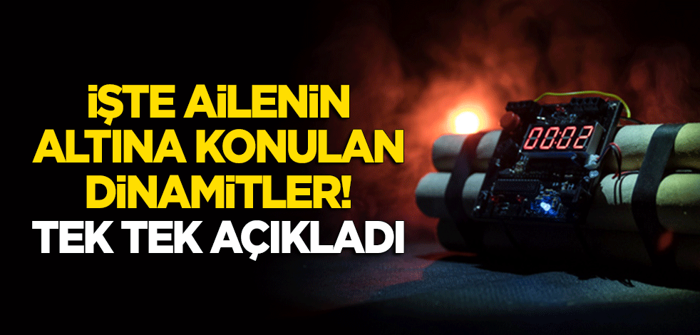 İşte ailenin altına konulan dinamitler! Tek tek açıkladı