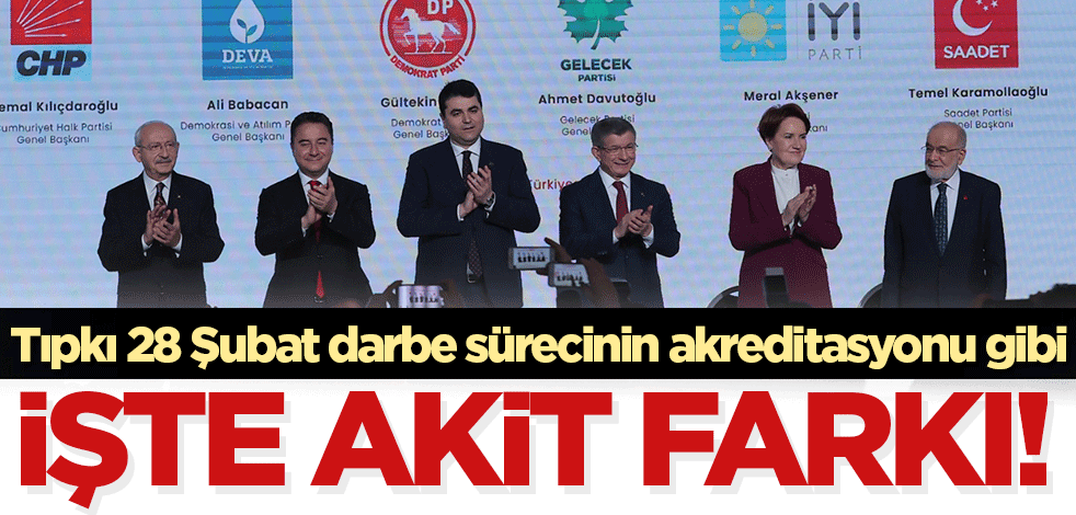 İşte Akit farkı! 6'lı masa kafakola alınmak istenen muhafazakar kesimi uyaran Akit'i, çağırmadı!