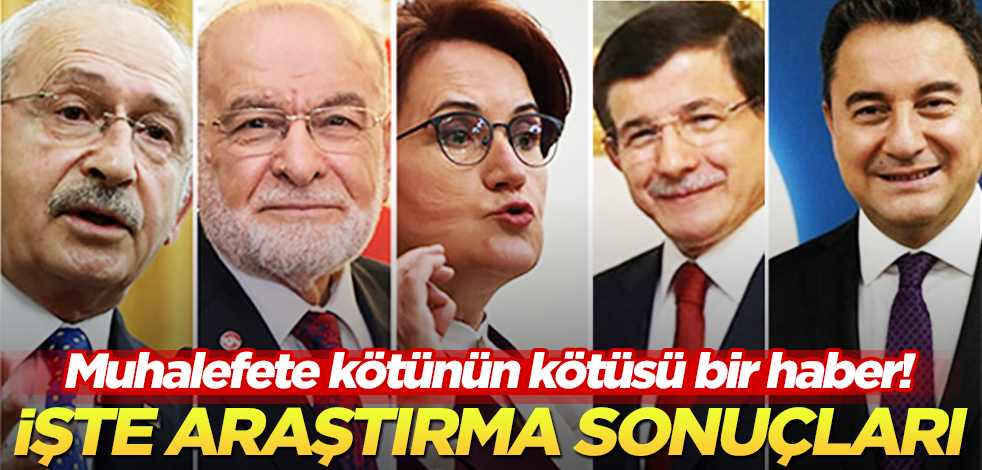 İşte araştırma sonuçları! Muhalefete kötünün kötüsü bir haber!