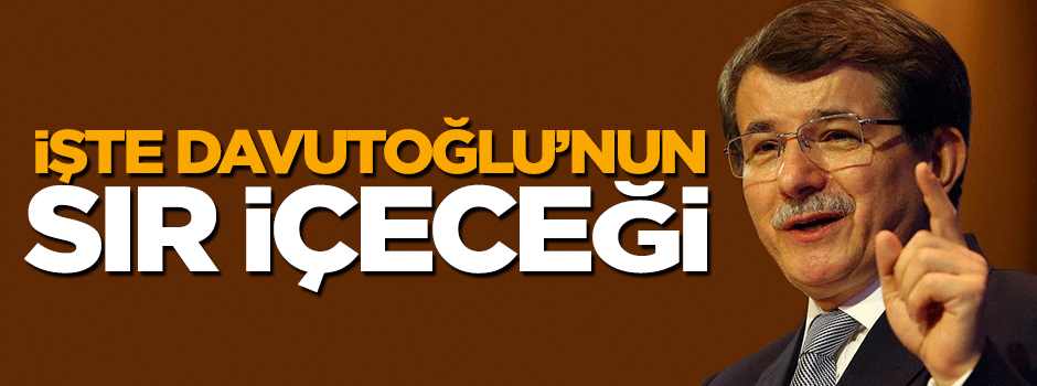İşte Başbakan Davutoğlu'nun sır içeceği