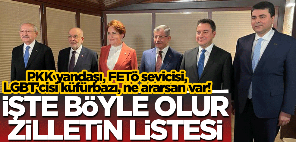 İşte böyle olur zilletin listesi