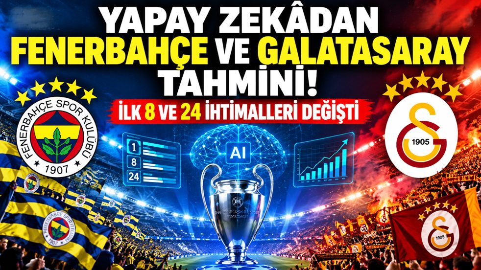 İşte bu hiç beklenmiyordu: Yapay Zeka'dan Fenerbahçe ve Galatasaray tahmini! İlk 8 ve 24...