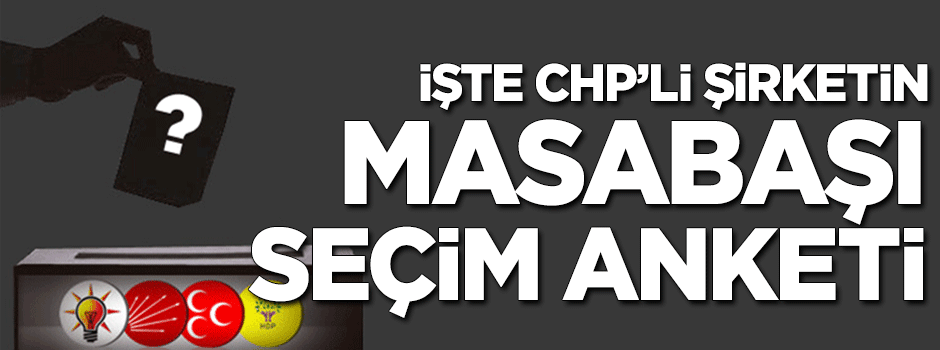 İşte CHP'li şirketin seçim anketi
