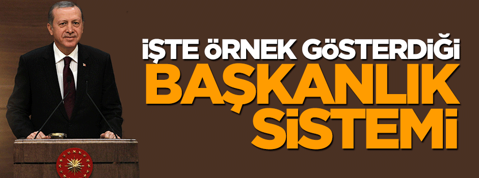 İşte Cumhurbaşkanı Erdoğan'ın örnek gösterdiği başkanlık sistemi