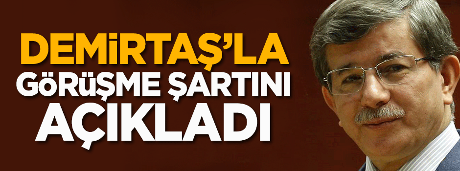 İşte Davutoğlu'nun Demirtaş ile görüşme şartı!