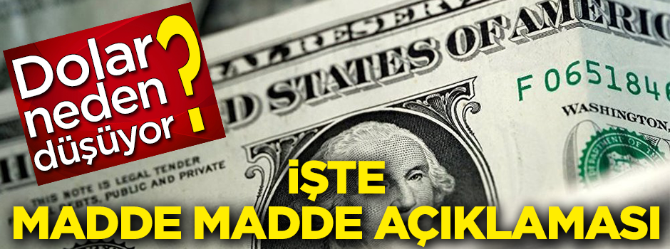 İşte doların madde madde düşme nedenleri